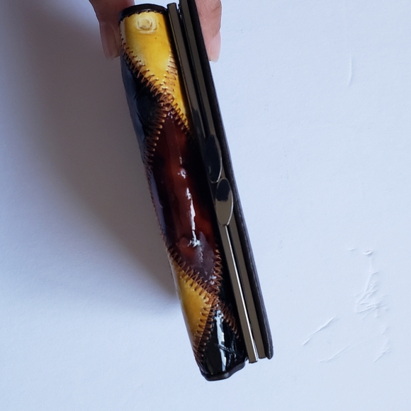 NWT Multicolored Patchwork Leather Wallet Animal Print Wallet - Picture 10 of 16